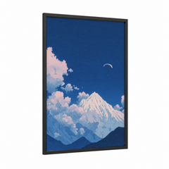 Alpine Paraglider Mountain Sky Wall Art