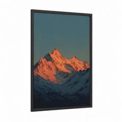 Alpine Alpenglow Mountain Sunset Wall Art