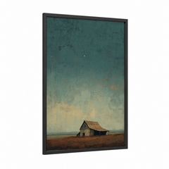 Abandoned Barn Twilight Sky Landscape Wall Art