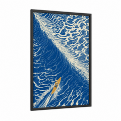 Aerial surfing ocean waves art print Wall Art
