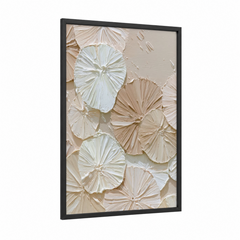 Abstract Minimalist Textured Petal Wall Art