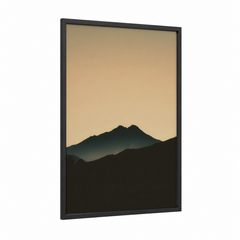 Alpine Mountain Silhouette Sunset Wall Art