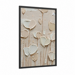 Abstract Textured Flower Painting Wall Art
