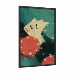 Abstract Poker Cards Modern Art Wall Art