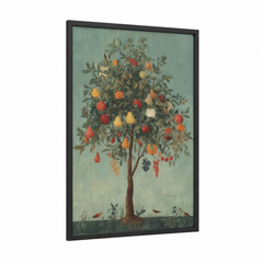 Abundant Fruit Tree Botanical Illustration Wall Art