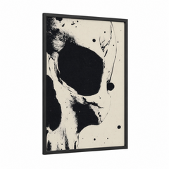 Abstract Skull Black and White Wall Art