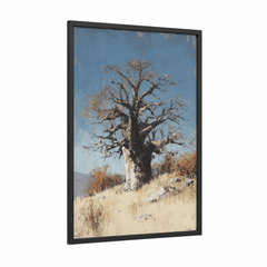 Ancient Baobab Tree Savanna Landscape Wall Art