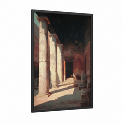 Ancient Wine Cellar Columns Architecture Wall Art