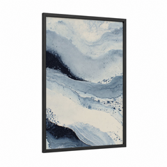 Abstract Frozen Cascade Winter Wall Art