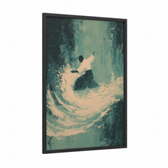 Aikido Martial Artist Water Flow Wall Art