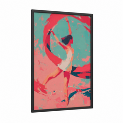 Abstract Gymnast Acrobat Modern Wall Art