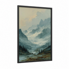 Alpine Glacier Valley Mountain Landscape Wall Art
