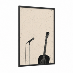 Acoustic Guitar Minimalist Rock Music Wall Art