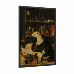 Alchemist Ferret Vintage Laboratory Wall Art