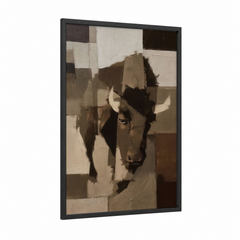 Abstract Bison Geometric Art Wall Art