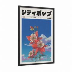 Anime Flowers with Dreamy Sky Wall Art