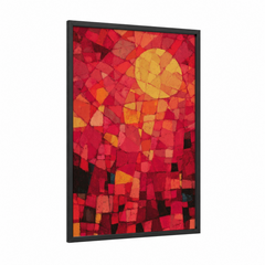 Abstract Sun Geometric Mosaic Art Wall Art
