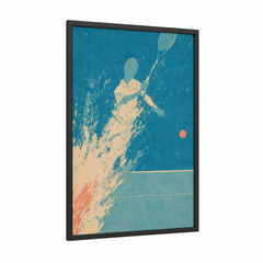Aerial Racquetball Player Action Sport Wall Art