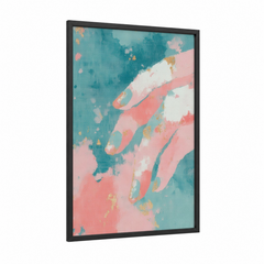 Abstract Nail Art Watercolor Design Wall Art