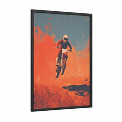 Airborne Motocross Rider Pop Art Wall Art
