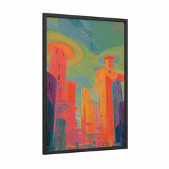 Alien Metropolis Extraterrestrial Architecture Wall Art