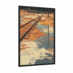 Abandoned Railway Industrial Landscape Wall Art