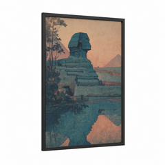 Ancient Sphinx Monument Water Reflection Wall Art