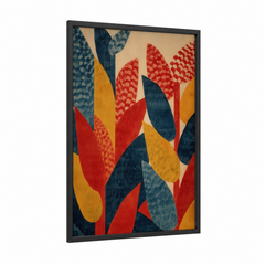 Abstract Grain Harvest Geometric Wall Art