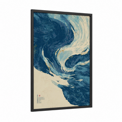 Abstract Ocean Wave Spiral Wall Art