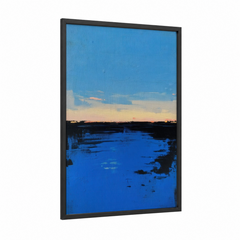 Abstract Twilight Marsh Landscape Wall Art
