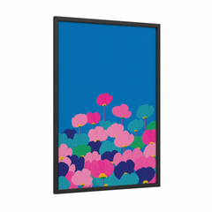 Abstract Floral Art with Geometric Blooms Wall Art