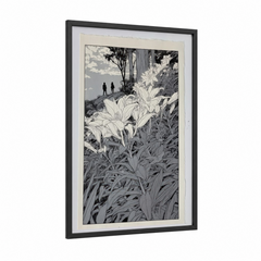 Amaryllis Garden Landscape Illustration Wall Art