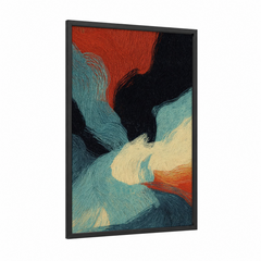 Abstract Textile Wave Wall Art