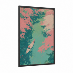 Aerial Kayak Adventure Turquoise Waters Wall Art