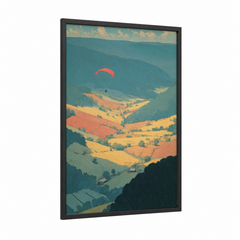 Alpine Paragliding Mountain Valley Adventure Wall Art