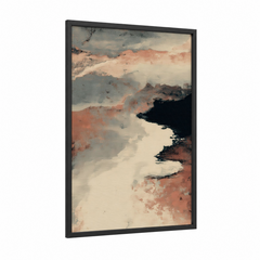 Aerial Terracotta Waterways Abstract Wall Art