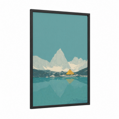 Alpine Mountain Camping Adventure Wall Art