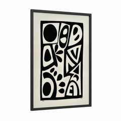 Abstract Minimalist Geometric Black White Wall Art