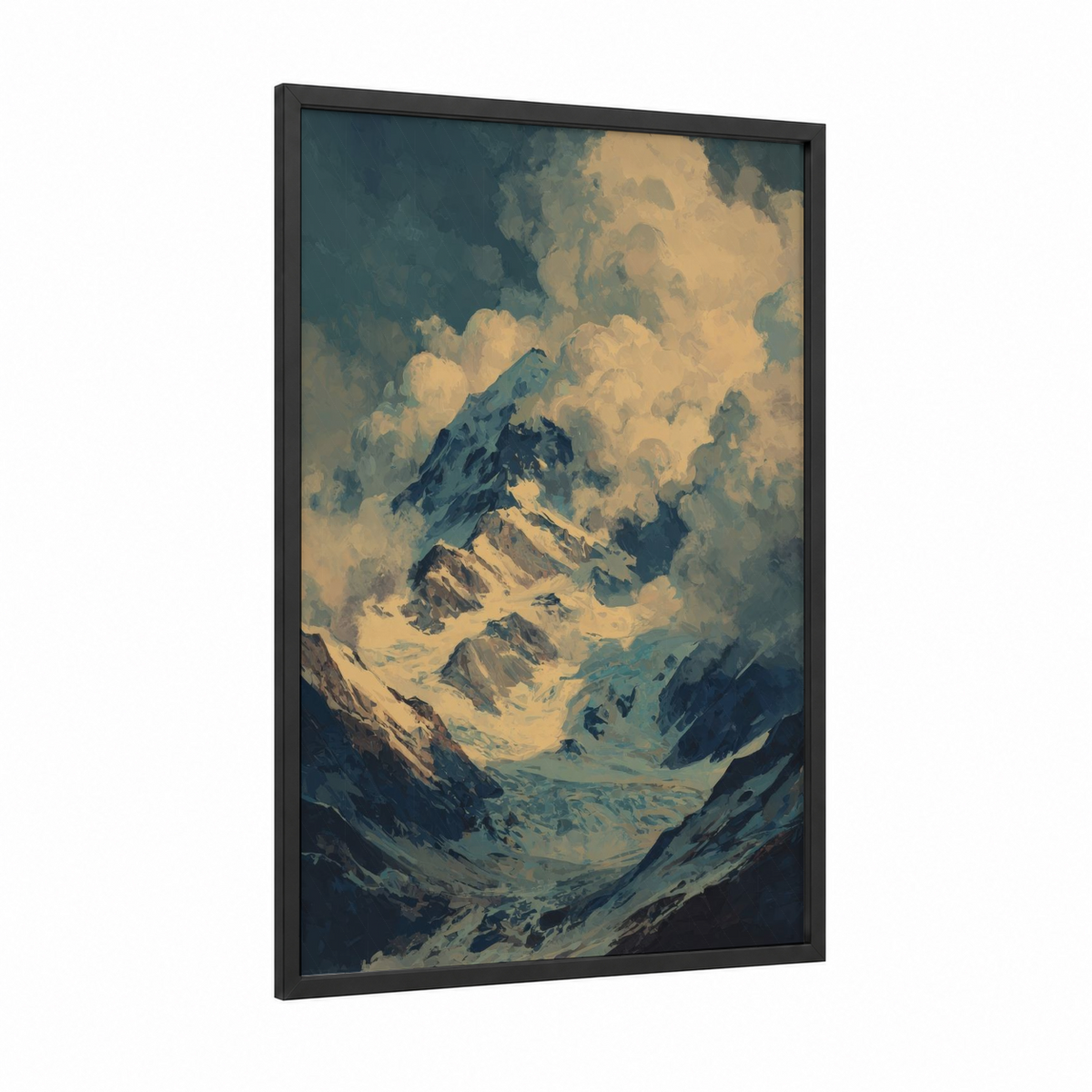 Alpine Glacier Peak Mountain Landscape Wall Art
