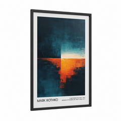 Abstract Horizon Divide Sunset Wall Art