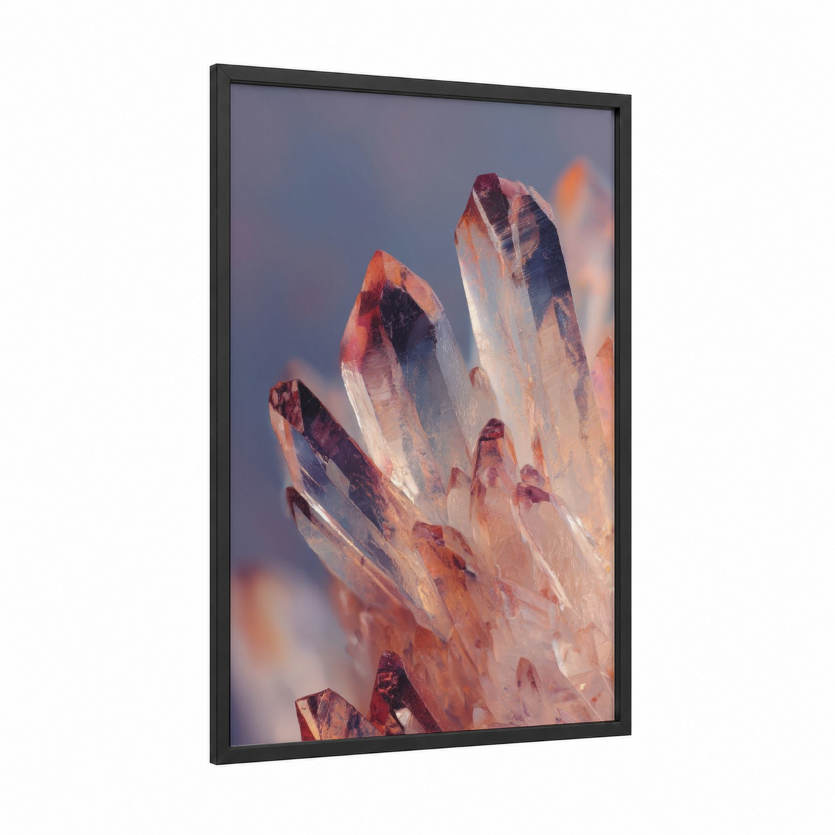 Amethyst Crystal Cluster Sunrise Glow Wall Art