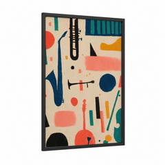 Abstract Jazz Musical Instruments Wall Art