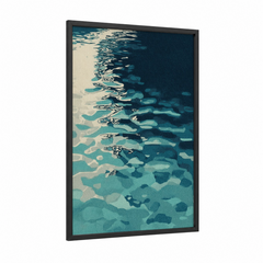 Aerial Lake Swimmers Watercolor Wall Art