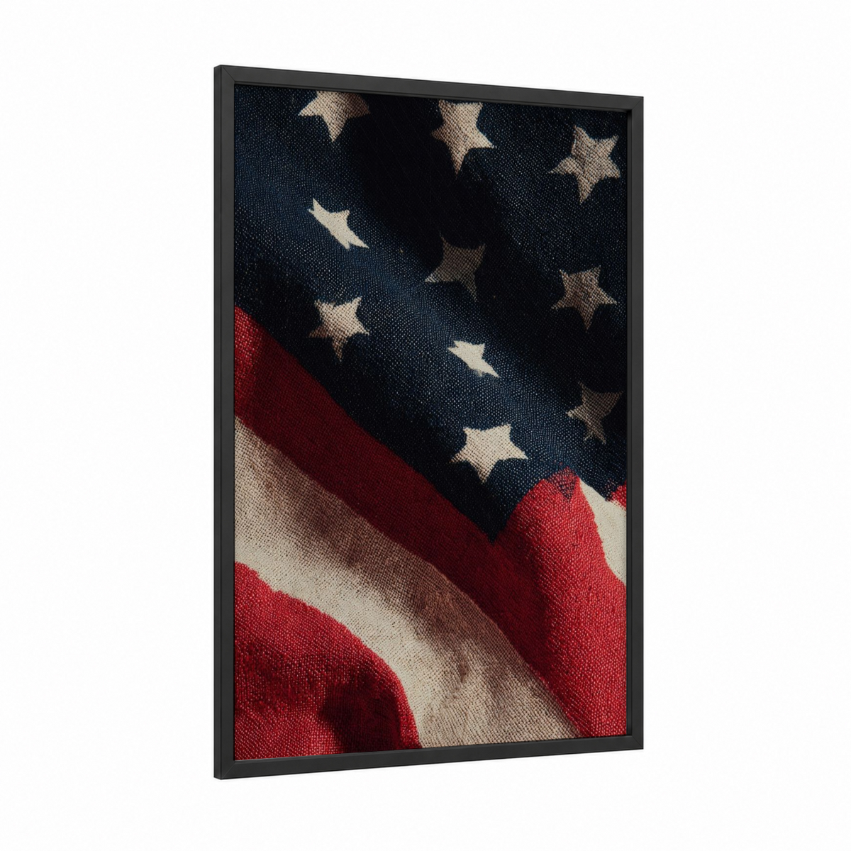 American Flag Stars Stripes Texture Wall Art