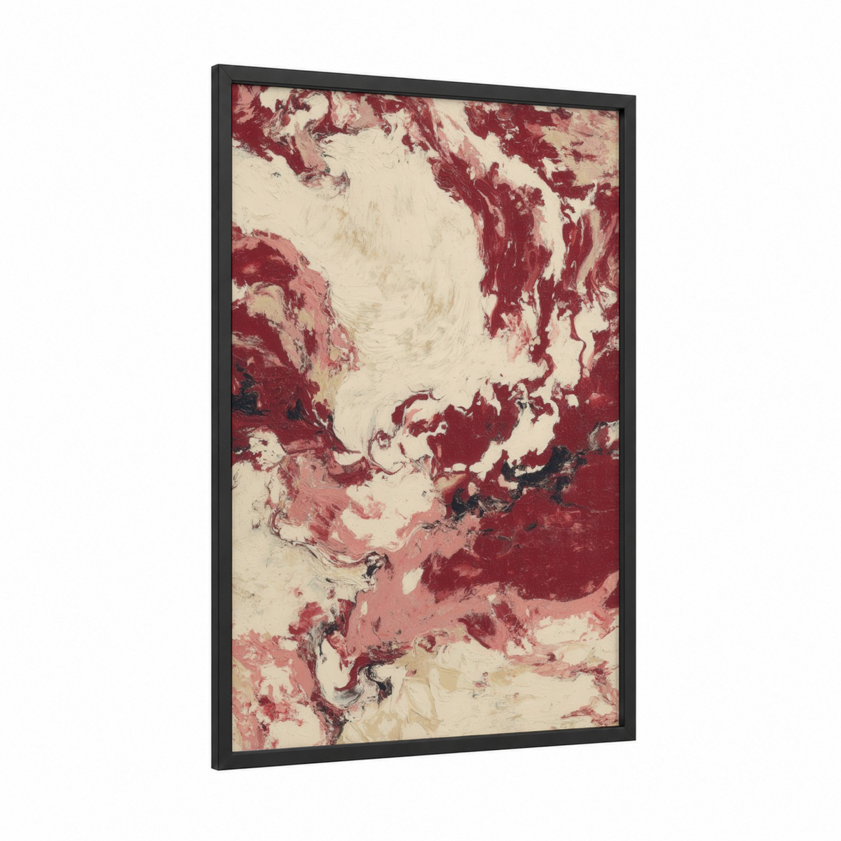 Abstract Crimson Marble Meat Wall Art