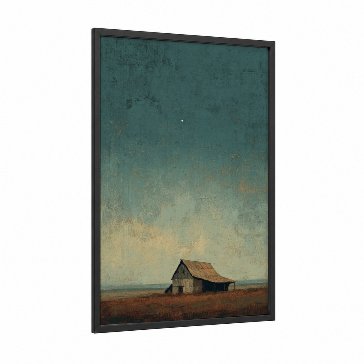 Abandoned Barn Twilight Sky Landscape Wall Art