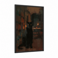 Amber-Eyed Panther in Warm Light Wall Art
