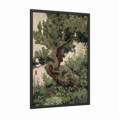 Ancient Juniper Tree Watercolor Wall Art
