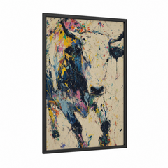 Abstract Yak Expressionist Colorful Wall Art