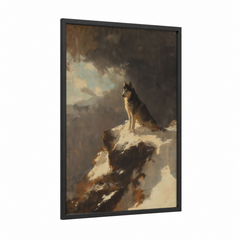 Alpine Husky Winter Mountain Portrait Wall Art